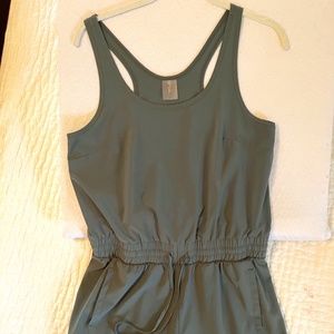CALIA Sleeveless Cargo Jogger Jumpsuit, Size Medium